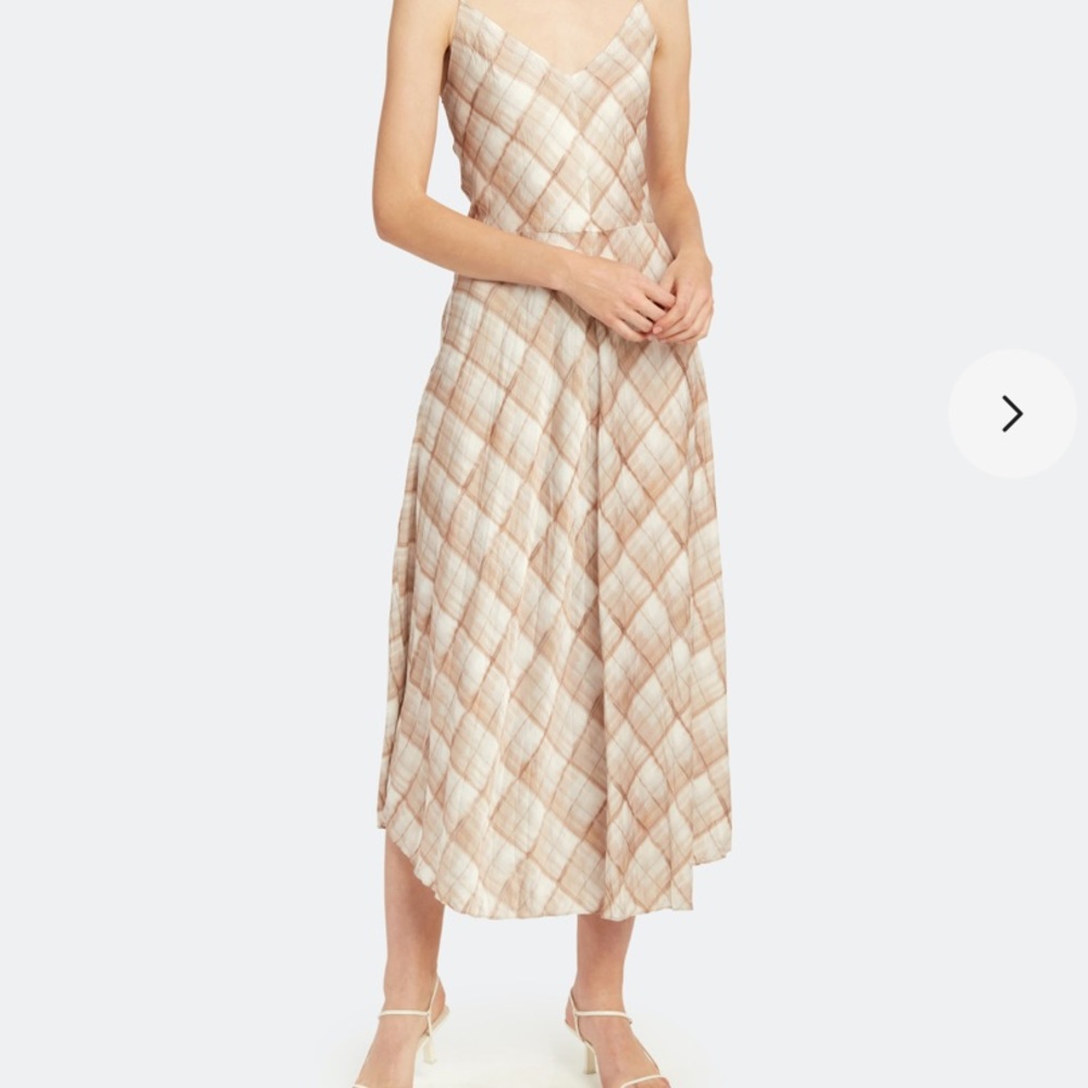 Vince Plaid Midi Cami Dress NWOT